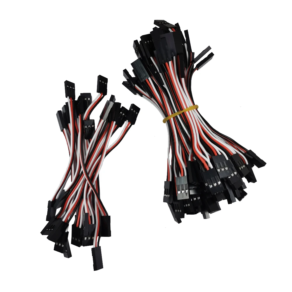 100pcs JR Plug Servo Extension Lead Wire Cable 10CM 15CM 30CM Male to Male for RC Plane Quadcopter