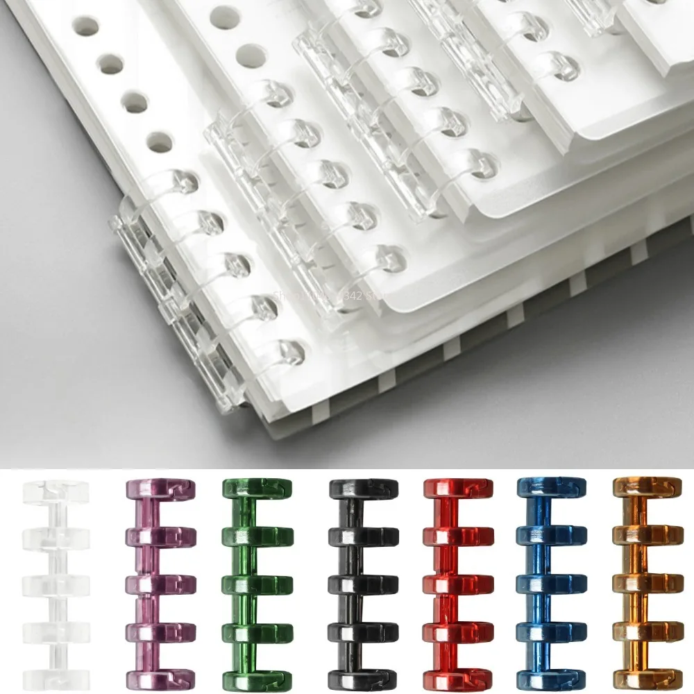 10Pcs Creative Loose Leaf Book Spiral Binder Inner Hinged Ring Binding Rings Desk Calendar Circle For Card Key Album