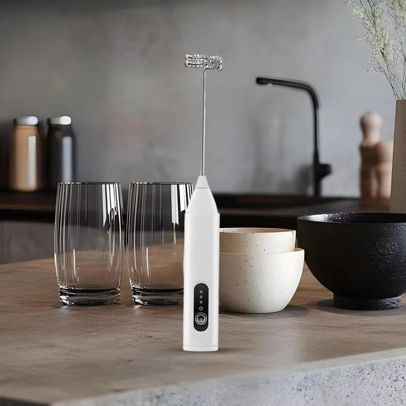 미니 계란 거품기 핸드헬드 우유 거품기 충전식 휴대용 음료 잼 커피 머신 3단계 가정용 주방 식품 믹서