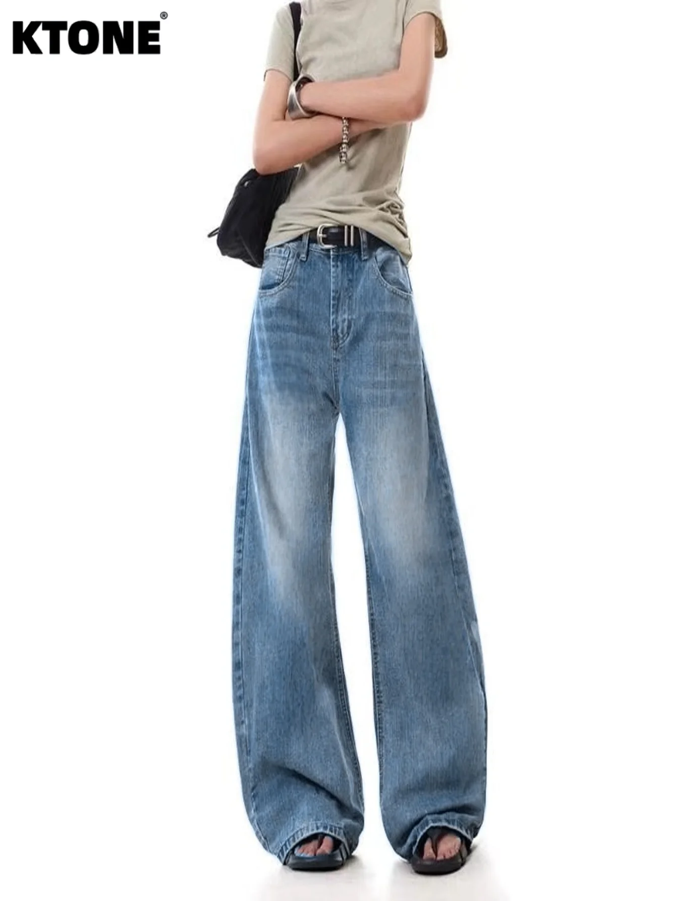 

Blue Jeans For Man Original Drip Loose Y2k Daily Casual Pants No accessories or belts included