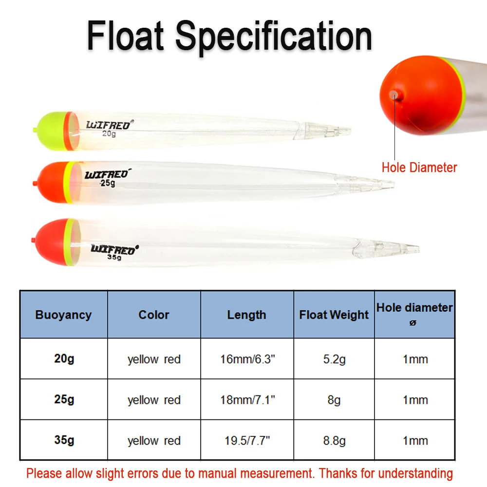 Wifreo Weighted Bobbers Crystal Pike Float For Slamon Steelhead  Fishing Float Fishing Terminal Tackle Accessories 20g 25g 35g