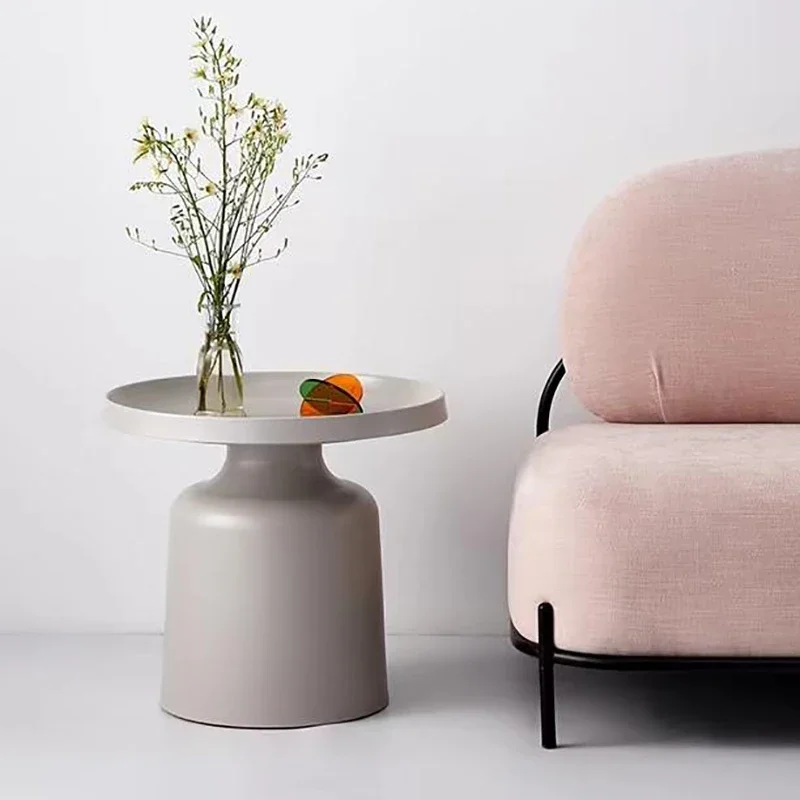 

Luxury Nordic round Modern Side Table Lamp Unique Simple Style Marble and Metal Coffee Tables for Living Room Sofa or Bed