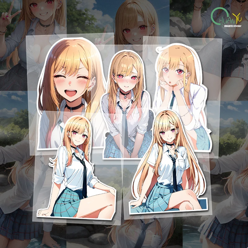HD anime Haimeng Big Miss Sexy Personality Car Sticker Creative Reflective Waterproof Motorcycle Car Decorative Sticker