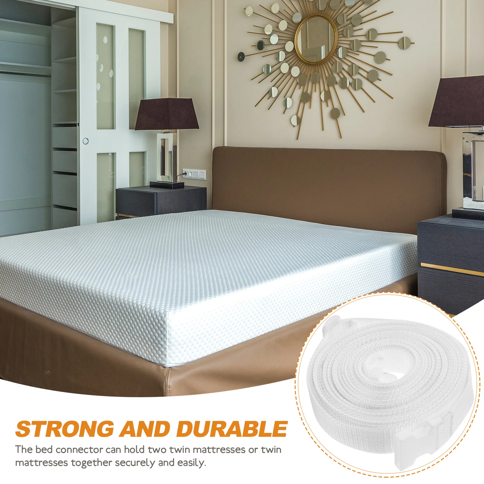 

Connector Adjustable Mattress Durable Strap For Guestroom Hotel Use Twin Bed Strap Twin Bed