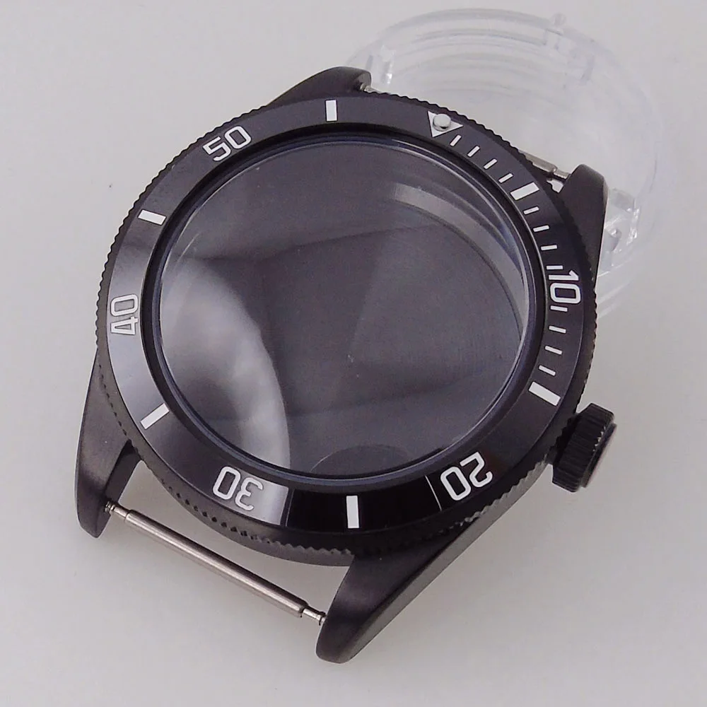 20BAR Waterproof Dome Sapphire Glass 39mm Black Bay Watch Case for NH34 NH35 NH36 NH70 ETA2824 PT5000 Watch Parts