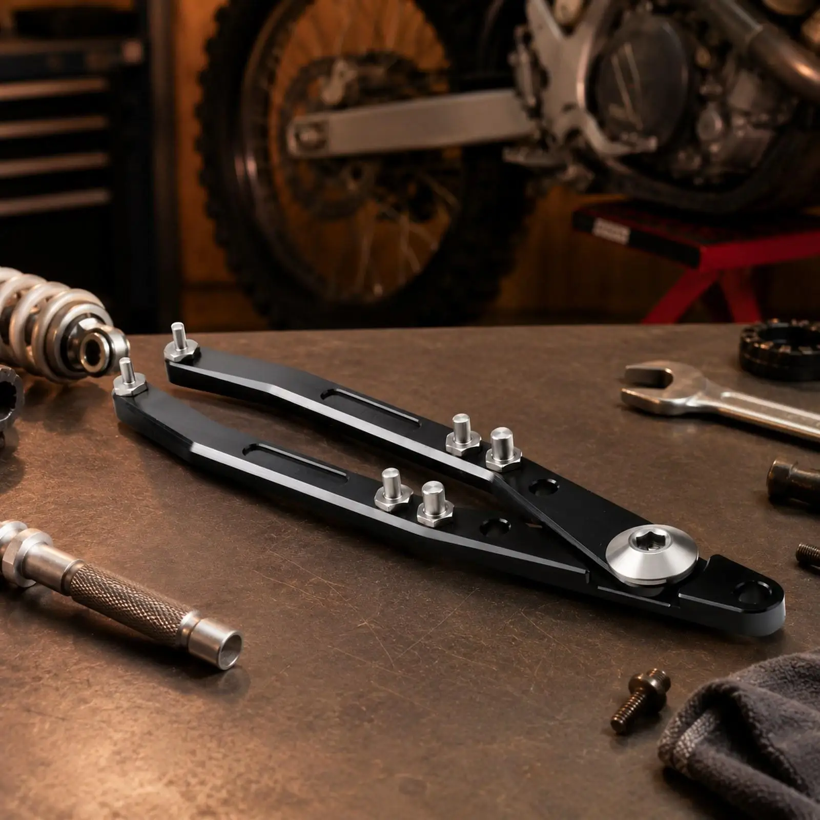 Adjustable Pin Spanner Wrench 3mm 4mm 5mm Aluminum Alloy Universal Locknut Tool for Motorcycle Suspension Service