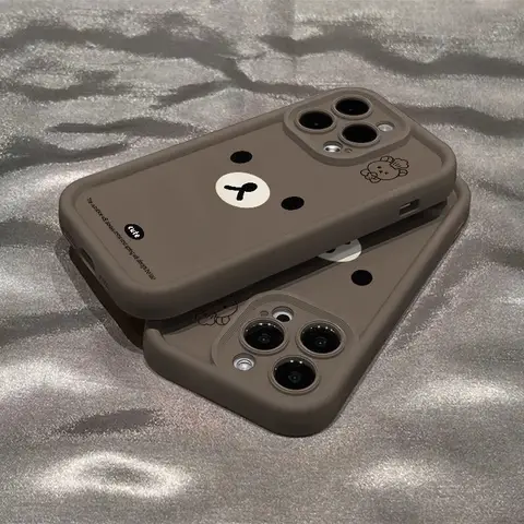 Chef Rilakkuma Cartoon Case for iPhone 17 Air 16 Pro Max 16E 15 Plus 14 13 Mini 12 11 Pro Candy Multistep TPU Soft Phone Cover