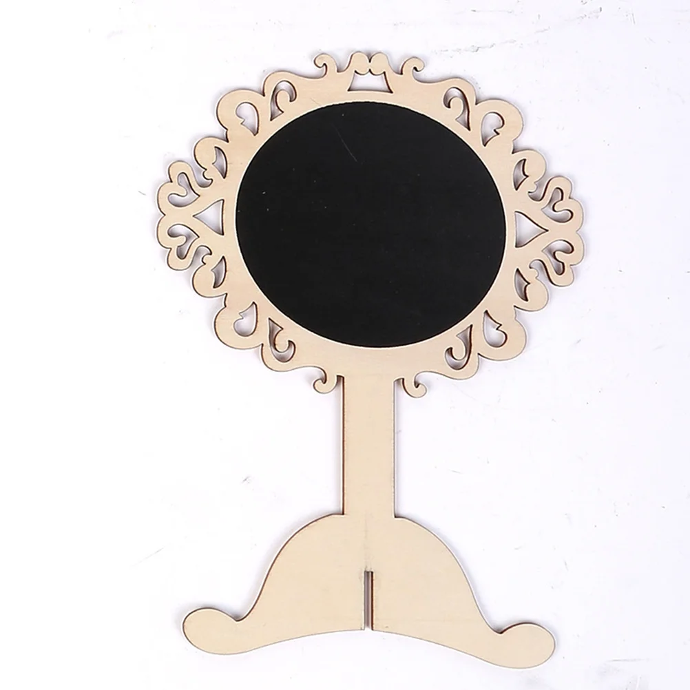 

6Pcs Kids Blackboard Wooden Standing Carved Hollow Design Reusable Memo Board Table Decoration Store Advertising Board