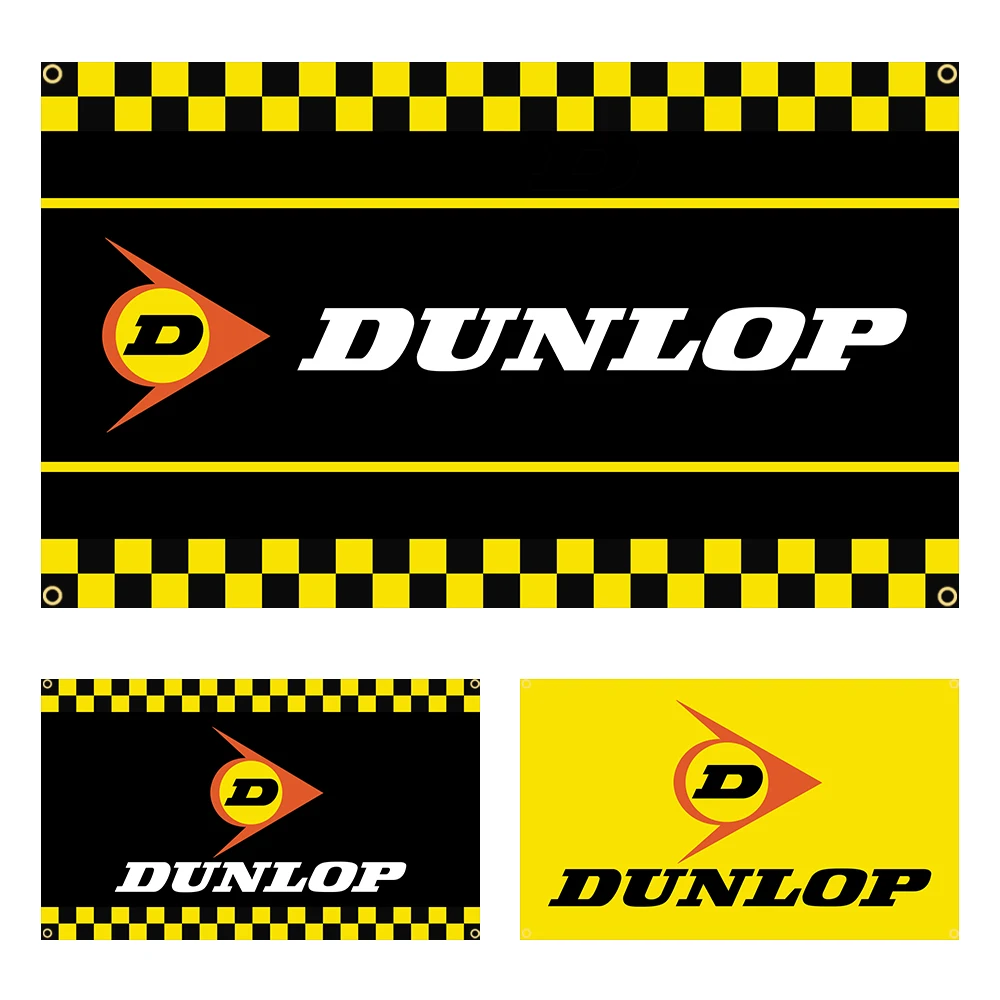 90x150cm Dunlops Tyres Flag Polyester Printed Decoration Banner Tapestry 3X5Ft Jemony