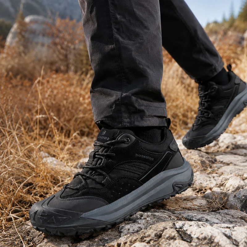 Baasploa Herren Wanderschuhe Komfortable Wasserfeste Outdoor-Sneaker Neue Mode Trekking-Sneaker Rutschfeste Kletterschuhe