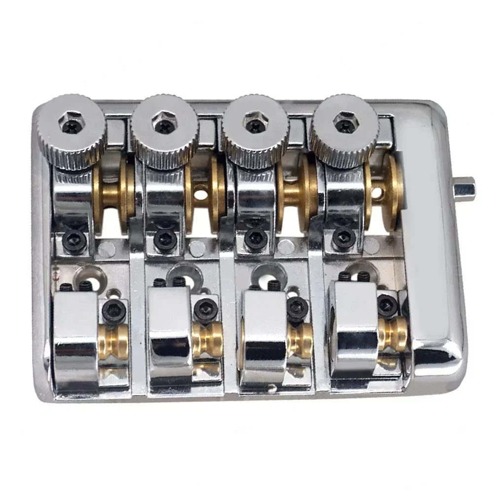 Travel Bass Bridge 4String Headless Professional Travel Bass Bridge 4String Headless Brass Roller Saddle Guitar Part Highquality