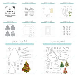 Happy New Year Sentiments Mini Stamps Set Christmas Hot Foil Plates and Dies Scrapbooking Snowflake Layered Stencil DIY Handmade