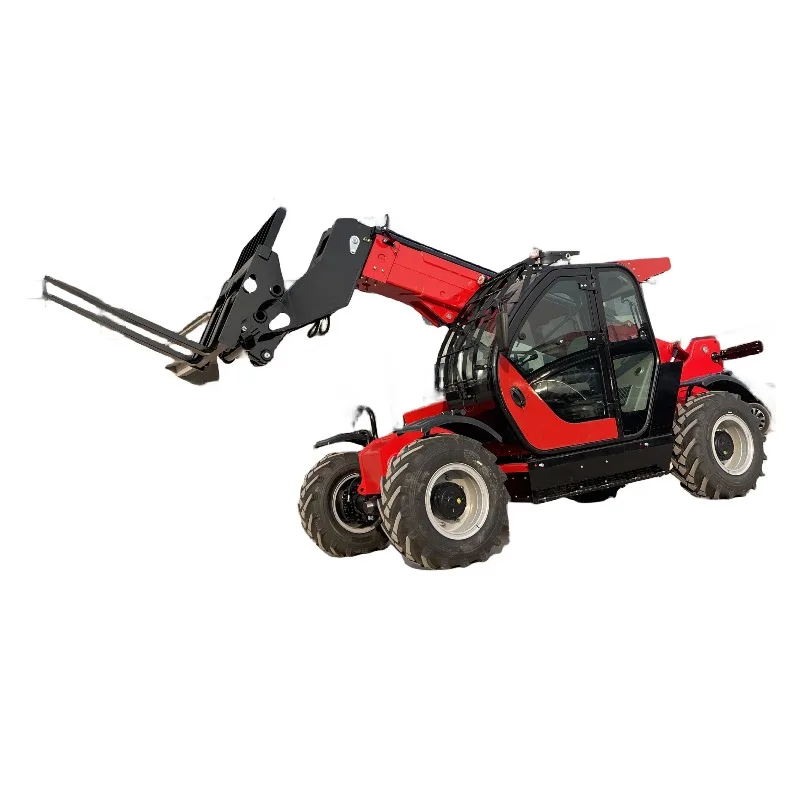 Customized 7 Meter 4X4 Four Wheel Steering Telescopic Forklift Agricultural Telehandler With Europe 5 Engine CE