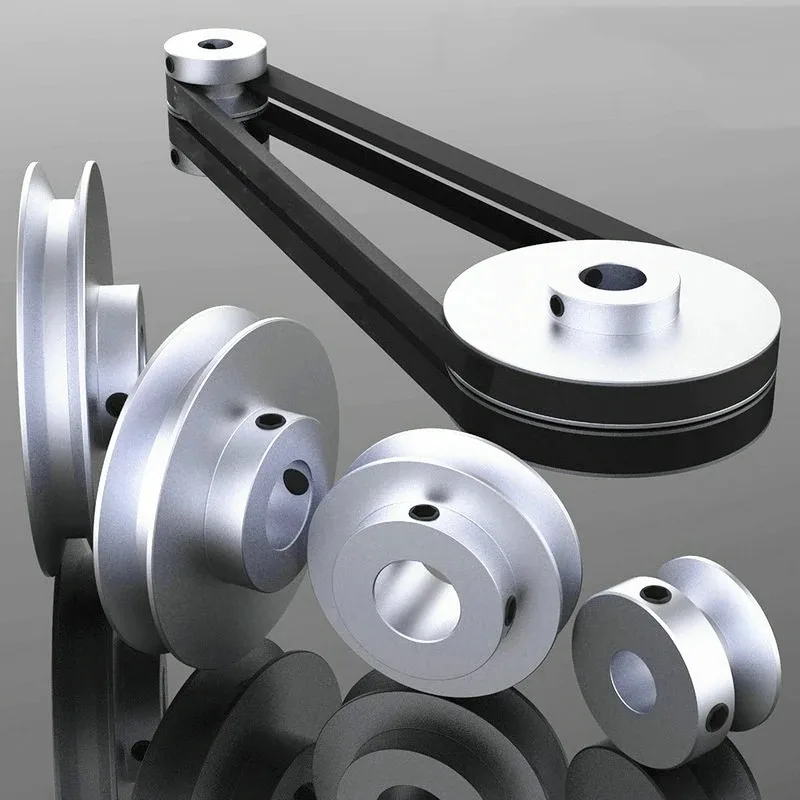 V-Belt Pulley 40mm 60mm 80mm 100mm 120mm Aluminum Alloy Single Groove A-Type V-Belt Spindle Motor Pulley