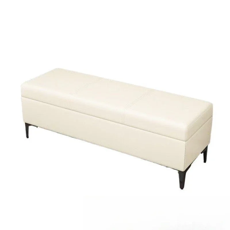 Light luxury storage stool can be worn, shoe cabinet clothing store long strip storage, shoe test stool household bedside storag