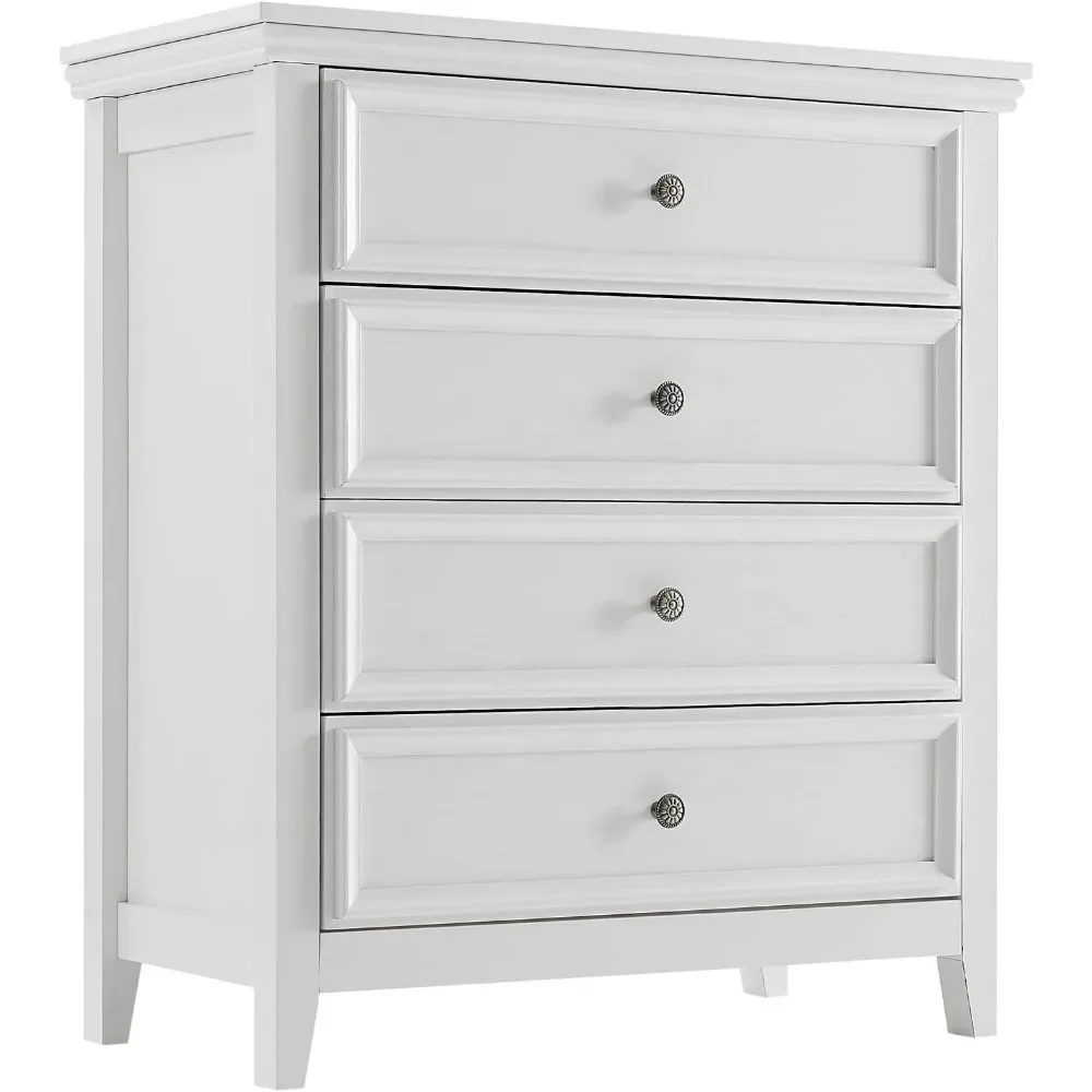 White Dresser for Bedroom, Drawer, Tall Nightstand