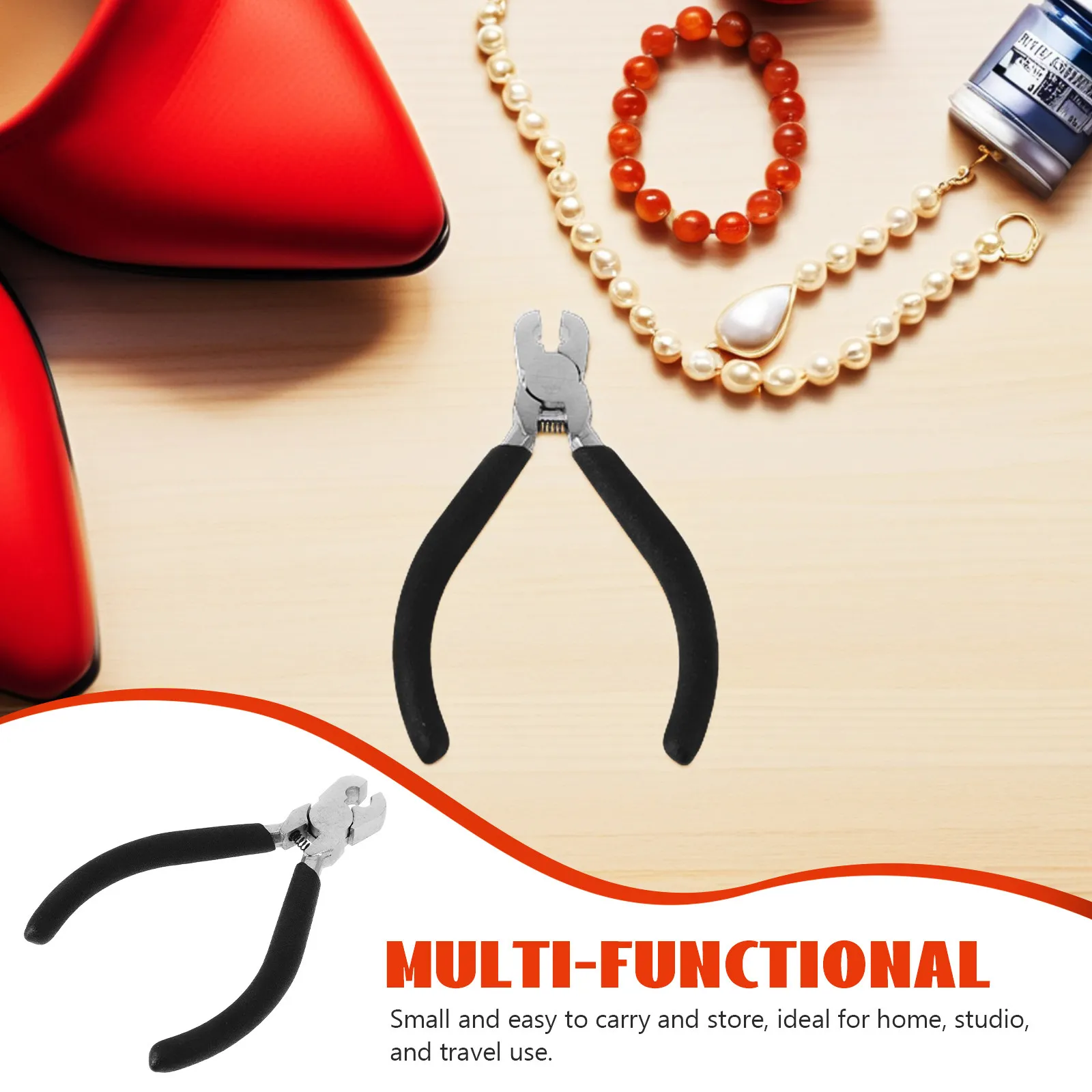 Versatile Jewelry Pliers Black Coated High Carbon Steel Locking Handle for DIY Repair Disassembly Installation Jewelry Making