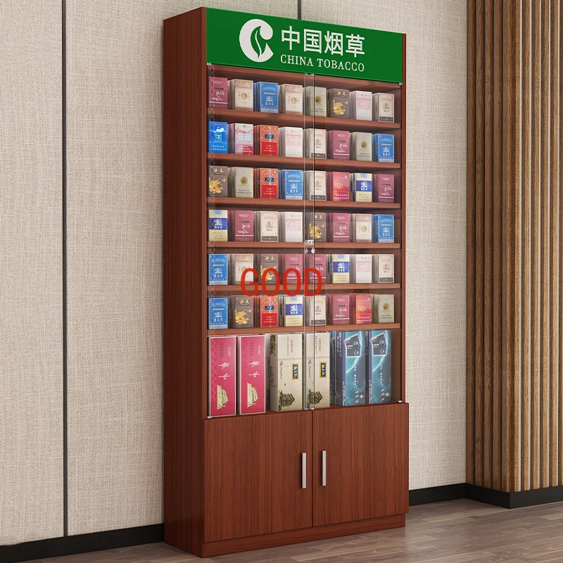 Cigarette holder Back cabinet Convenience store Supermarket Tobacco cabinet Display display