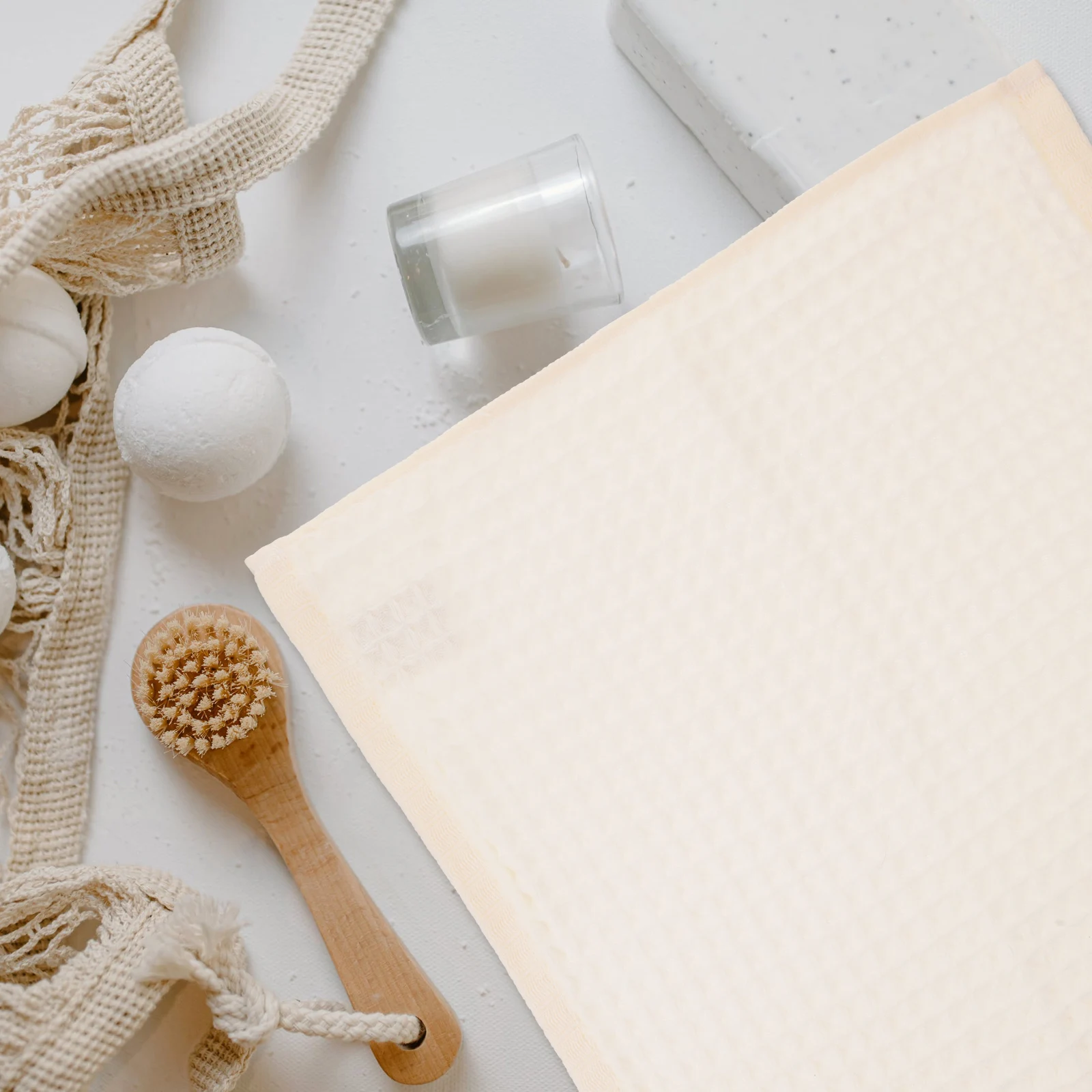 

6 Pcs Kitchen Towel Set Cotton Bath Hand Towels Quick Drying Wash Clothes Waffle Weave Spa Fitness Body Face