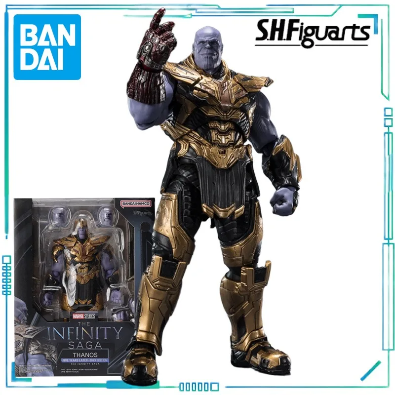 BANDAI ของแท้ S.H. Figuarts Series American Series Iron Man MK85 และ Thanos (Infinite Legend) เก็บโมเดลผลิตภัณฑ์สําเร็จรูป
