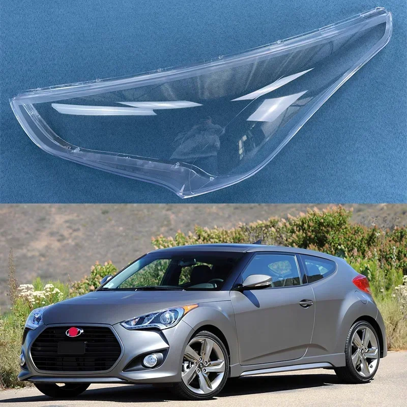 

For Hyundai Veloster headlamp shades 2011 2012 2013 2014 2015 2016 models Transparent lampshade lamp face Lamp Housing Cover