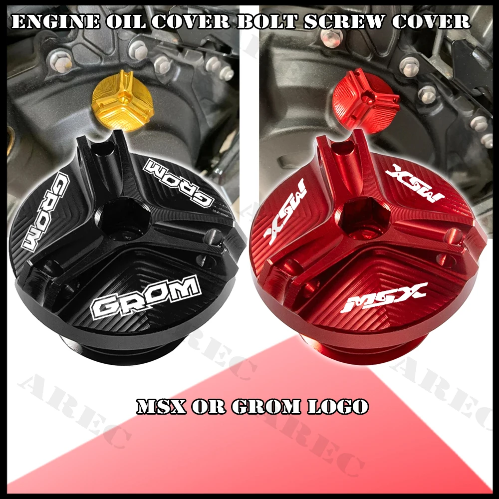 

Motorcycle Engine Oil Filter Cup Plug Cover Screw Accessories For HONDA MSX 125 GROM/SF 2013 2014 2015 2016 2017 2018 2019 2020