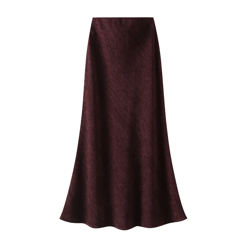 

High Waist Slim Skirt Women Temperament A-line Large Swing Long Skirt Female Autumn Winter Thick New Style Skirts Lady