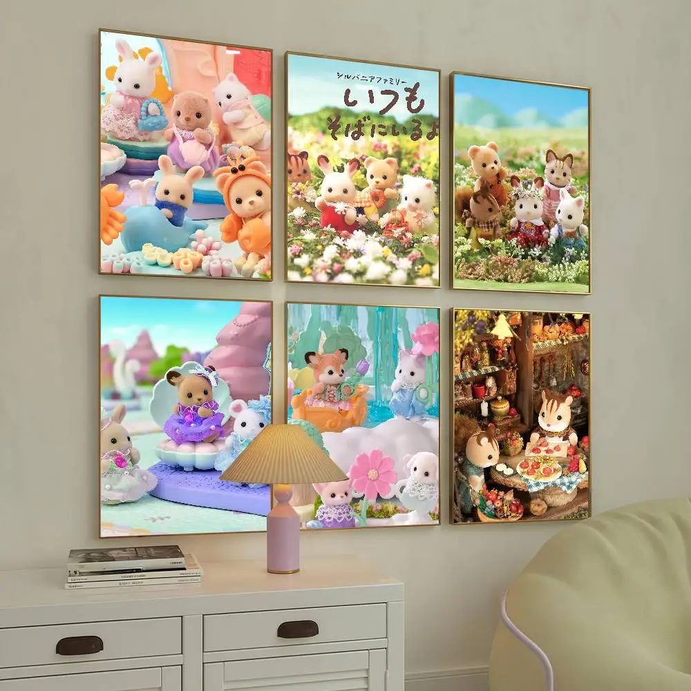 الكرتون S-سيلفانيان لطيف F-العائلات-S ملصق مناسبة للمنزل غرفة المعيشة غرفة نوم مكتب بار الجدار لاصقة تزيين #1