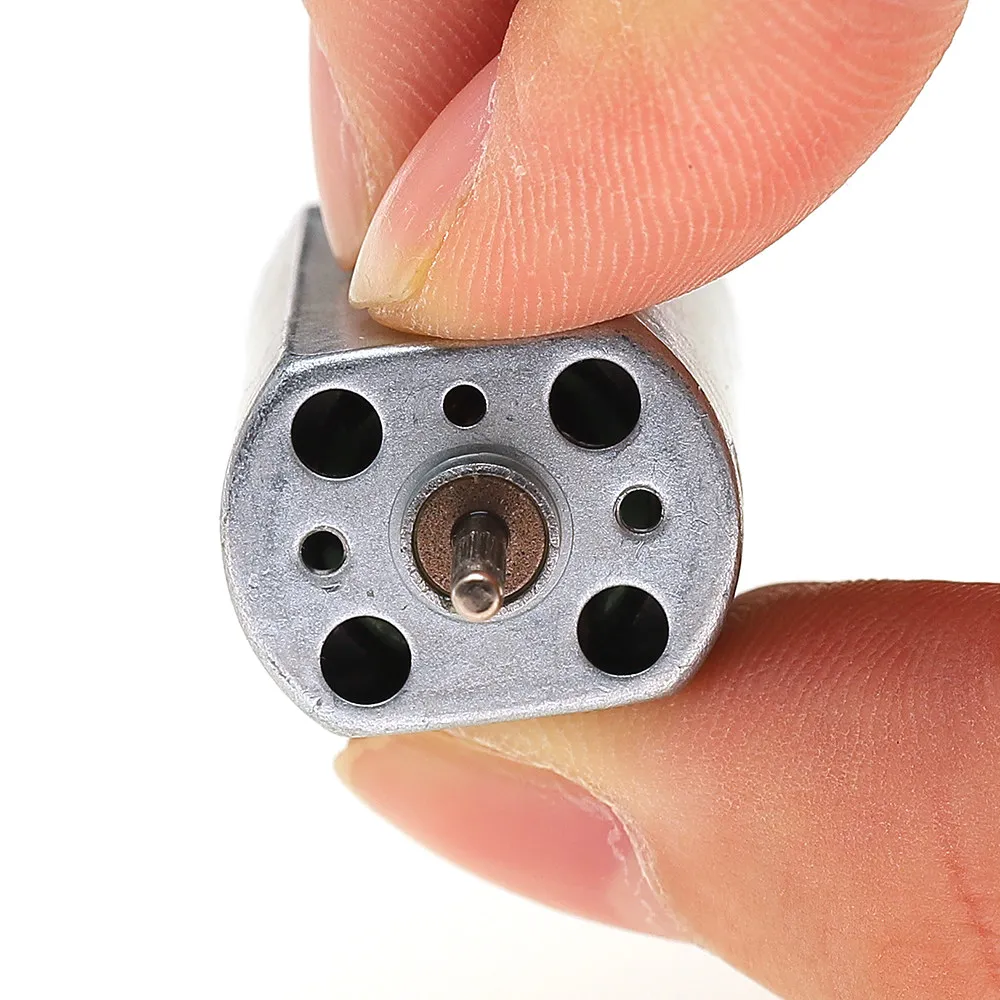 180 Model Electric Motor with Carbon Brushes and Flat Heat Dissipation Holes 3V-3.7V. DC Motor with Metal Rear Cover