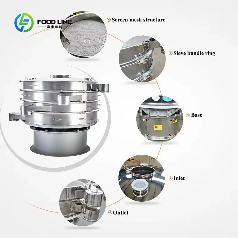 Customized Eggshell Membrane Powder Food Vibration Sieve Separator Sieving Machine Vibrating Screen