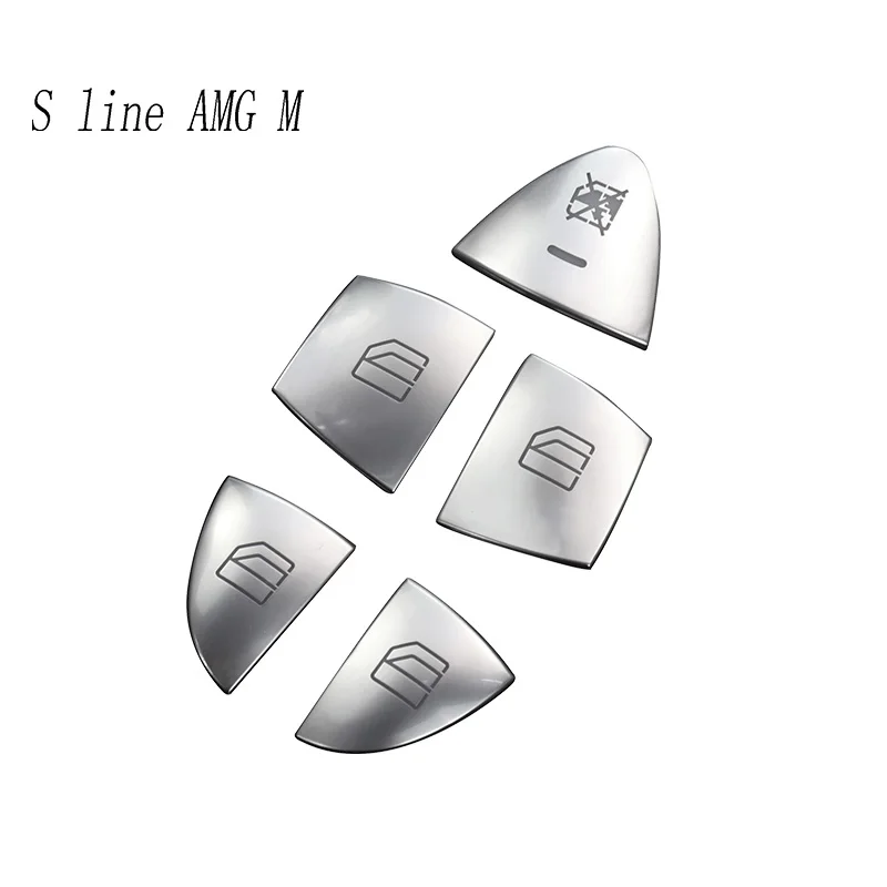 For Mercedes Benz W219 CLS Class 2003-2009 Car Door Window Glass Lift Button switch Cover Sticker Trim Auto Interior Accessories