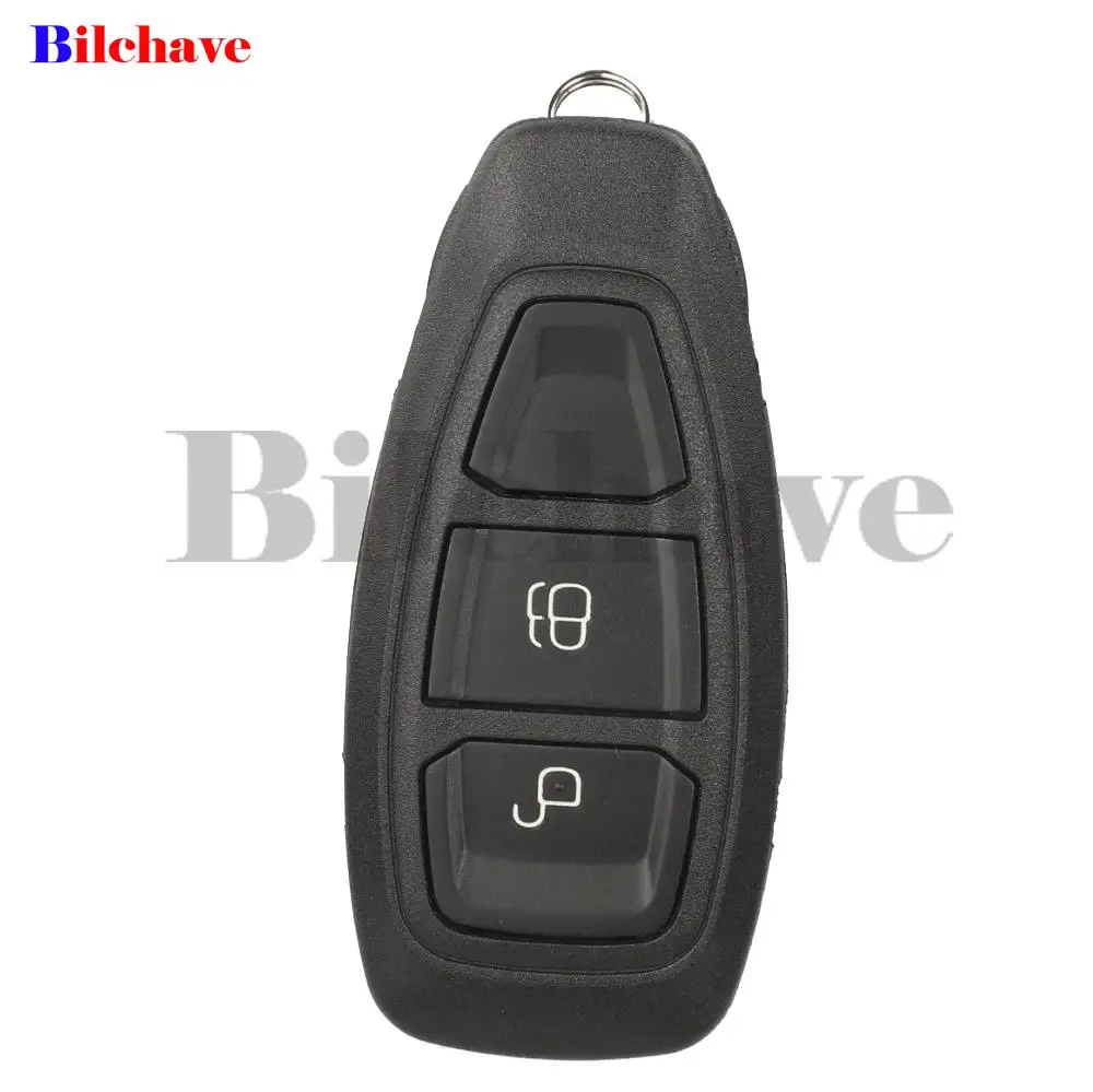 Jingyuqin carcasa de llave de coche con hoja sin cortar 2 botones para Ford Focus c-max Mondeo Kuga Fiesta funda de control remoto de titanio