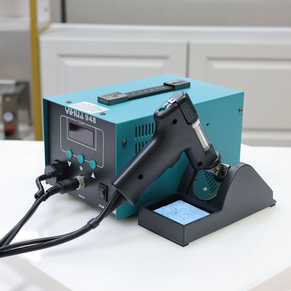 

YIHUA 948 ESD Safe Digital Soldering Station 90W Repair Desoldering Gun Suck Tin Vacuum Desoldering Rework Features