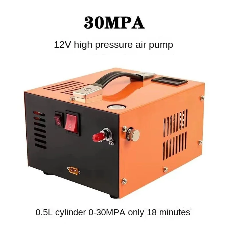 NEW High pressure pump mini compressor 300Bar 4500Psi air compressor 12V transformer suitable for gas cylinder diving tank