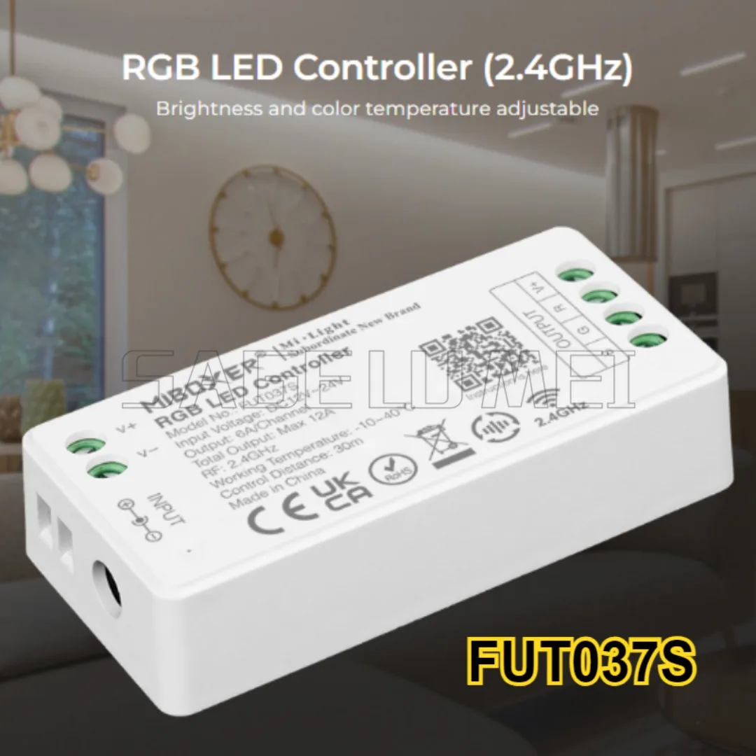 Miboxer 2.4GHz FUT035S FUT036S FUT037S FUT038S FUT039S LED Controller Dimmer For Single/Dual Color RGB+CCT RGB RGBW Strip Light