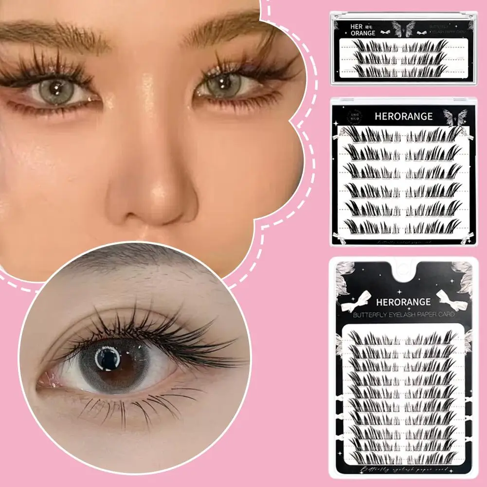 Natural Charming Lashes Y2k Segmented Foxes Eyelash Makeup Fluffy Eyelashes Clusters Extension Single False Tools V1H1