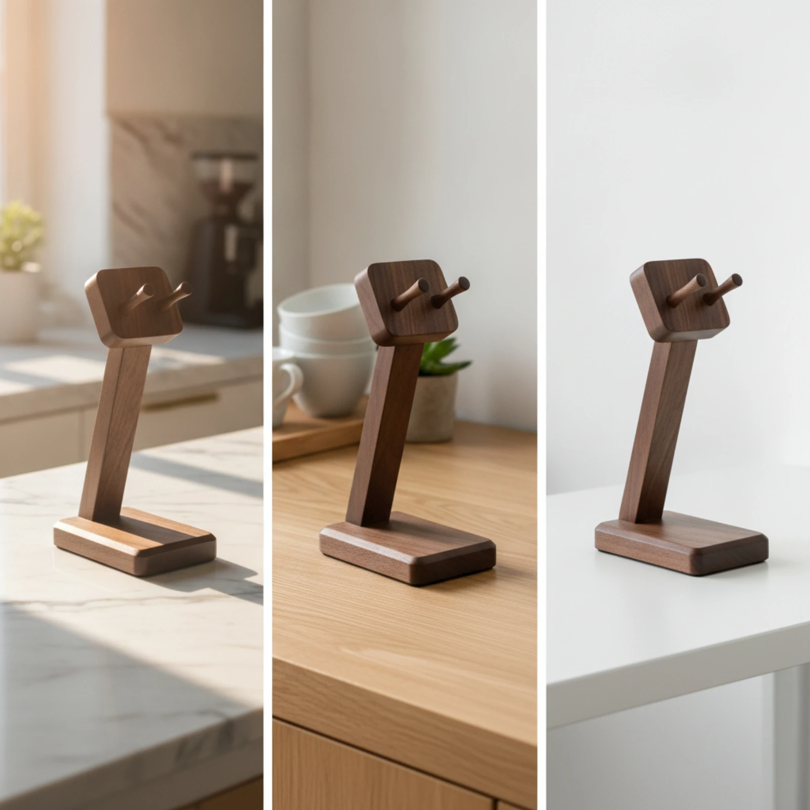 Portafilter Display Stand Minimalist Portafilter Stand Compact Sturdy for Espresso Lovers, Coffee Bar, Cafe view 5