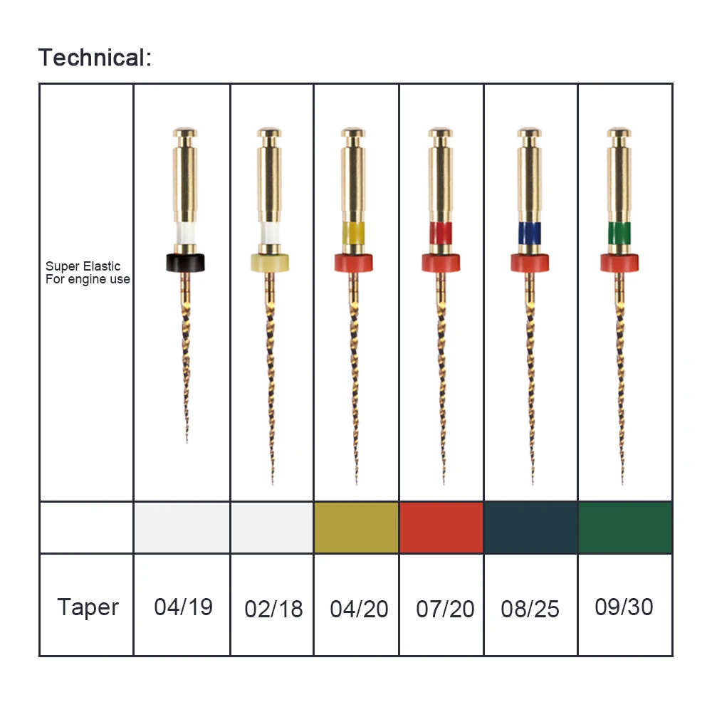 Dental Heat Activated Canal Root Files Endodontic Anti-Fatigue Constant File Can Bend for Preparing Root Canal Treatment