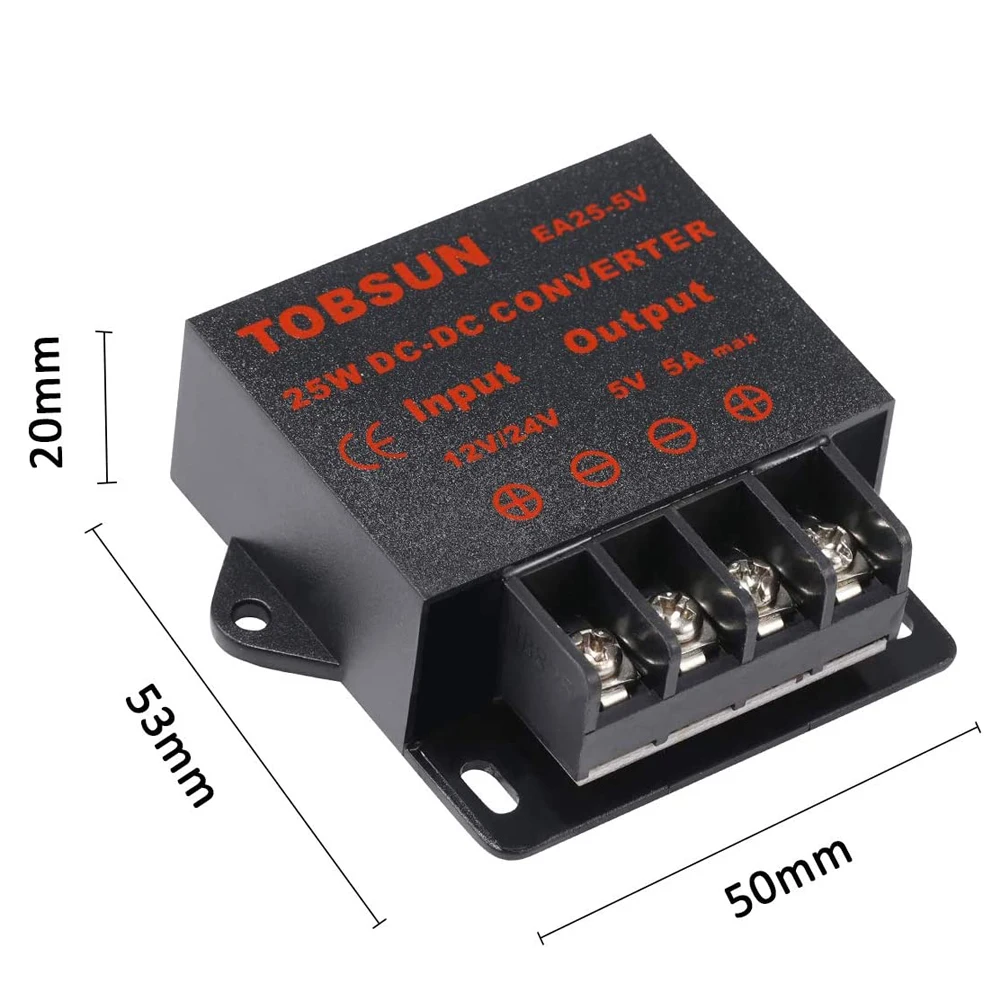 12V to 5V 24V to 5V 3A 5A 10A 15A DC DC Converter Regulator Car Step Down Reducer 12V/24V to 5V 10A 15AMP