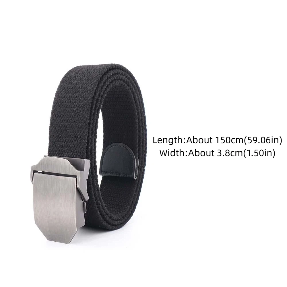 الكلاسيكية قابل للتعديل الرجال النسيج حزام سبيكة الملمس قماش حزام التلقائي مشبك بلون قوي القماش حزام الهدايا