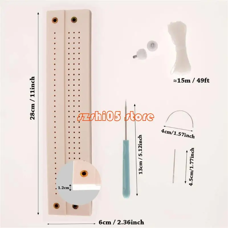 781E Paper Hole Puncher Base Bookbinding Supplies with Punching Tool Sewing Needle and Thread for Bookbinding Craft