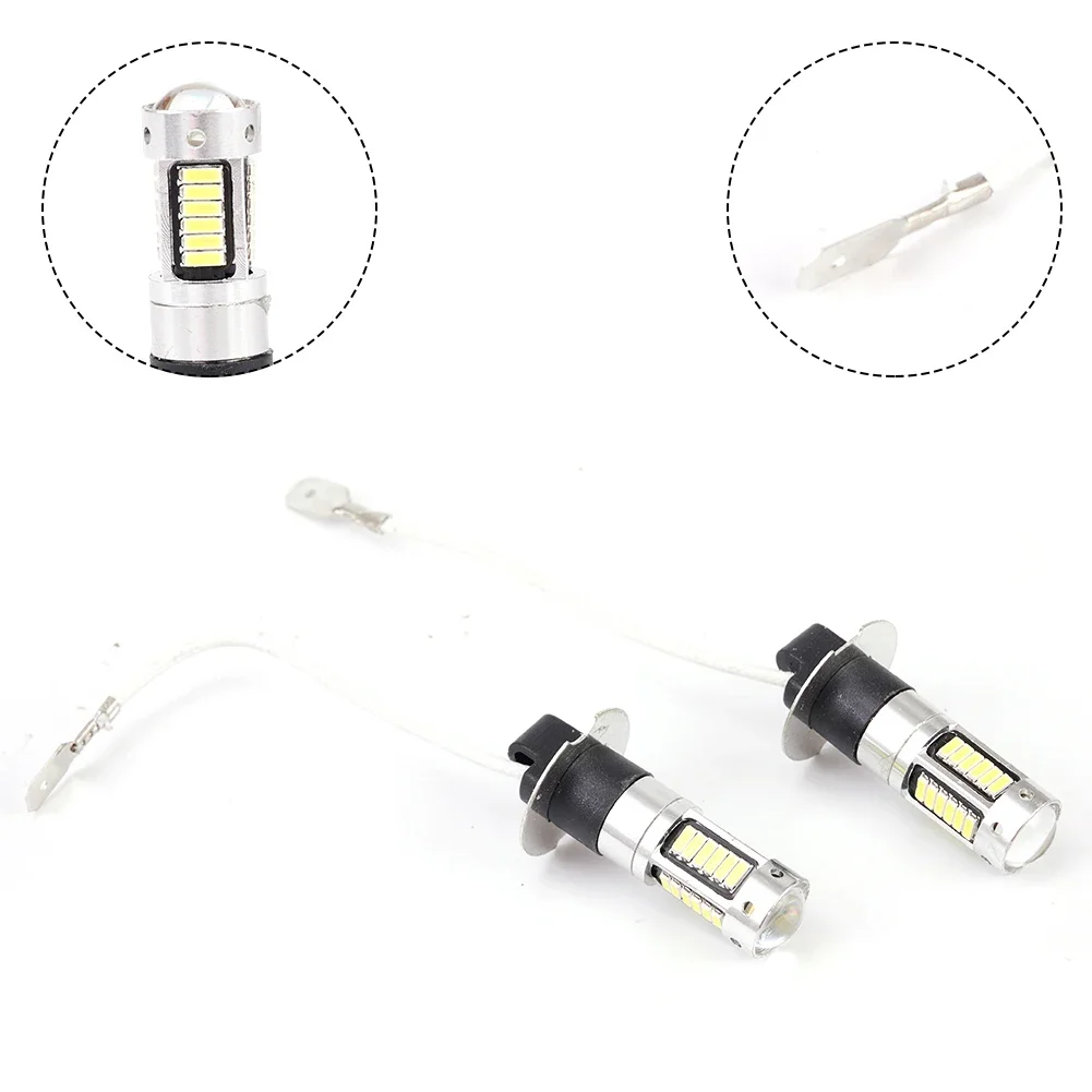 

Bulbs Fog Light 2pcs.H3 LED 6000K Accessories Canbus Dustproof Parts Super Bright Waterproof White 1800LM/Bulb