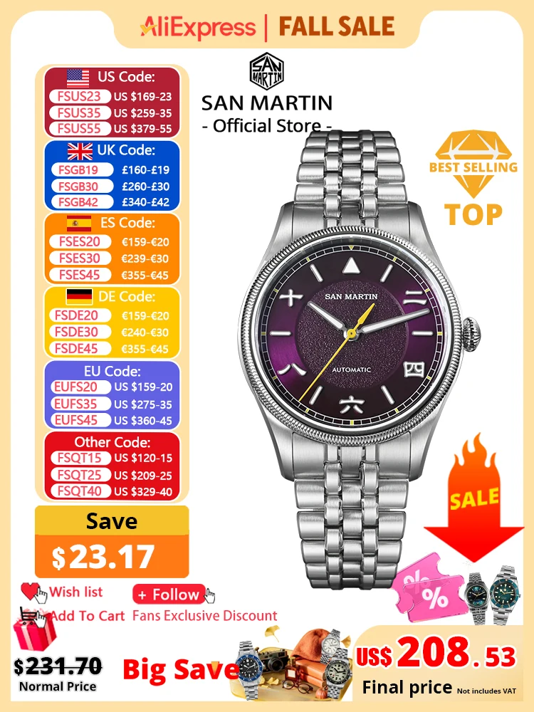 San Martin 39.5mm Men Pilot Watch YN55 Automatic Mechanical Aviation Watches Chinese Style Original Design SN0033 Field Reloj