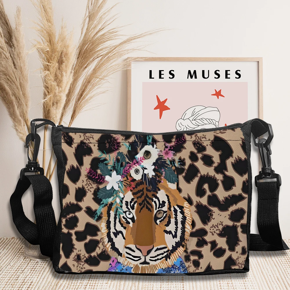 1pc Fashionable Tiger Leopard Print Crossbody Bag for Women Travel Handbag Fashion Shoulder Messenger Bag Ladies Bag