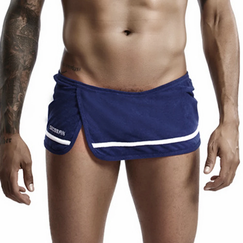 Boxer Briefs Underwear Fashion Holiday Shirt Shorts Side Split Solid Stylish Breathable Comfy Cotton Mens Sport
