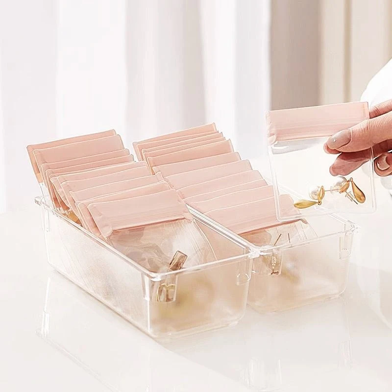 

Jewelry Antioxidant Storage Bag Pink/White Jewelry Organizer Jewelry Travel Organizer Eva For Brooches Earrings Necklaces