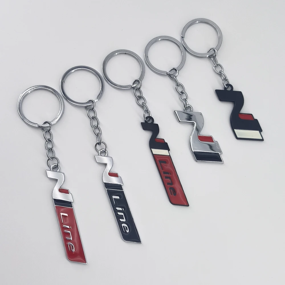 Women Man Metal N Logo Keyring Car keychain for Huyndai Kona Elantra i20 i30 i10 Sonata Tucson N Line Performance Accessories