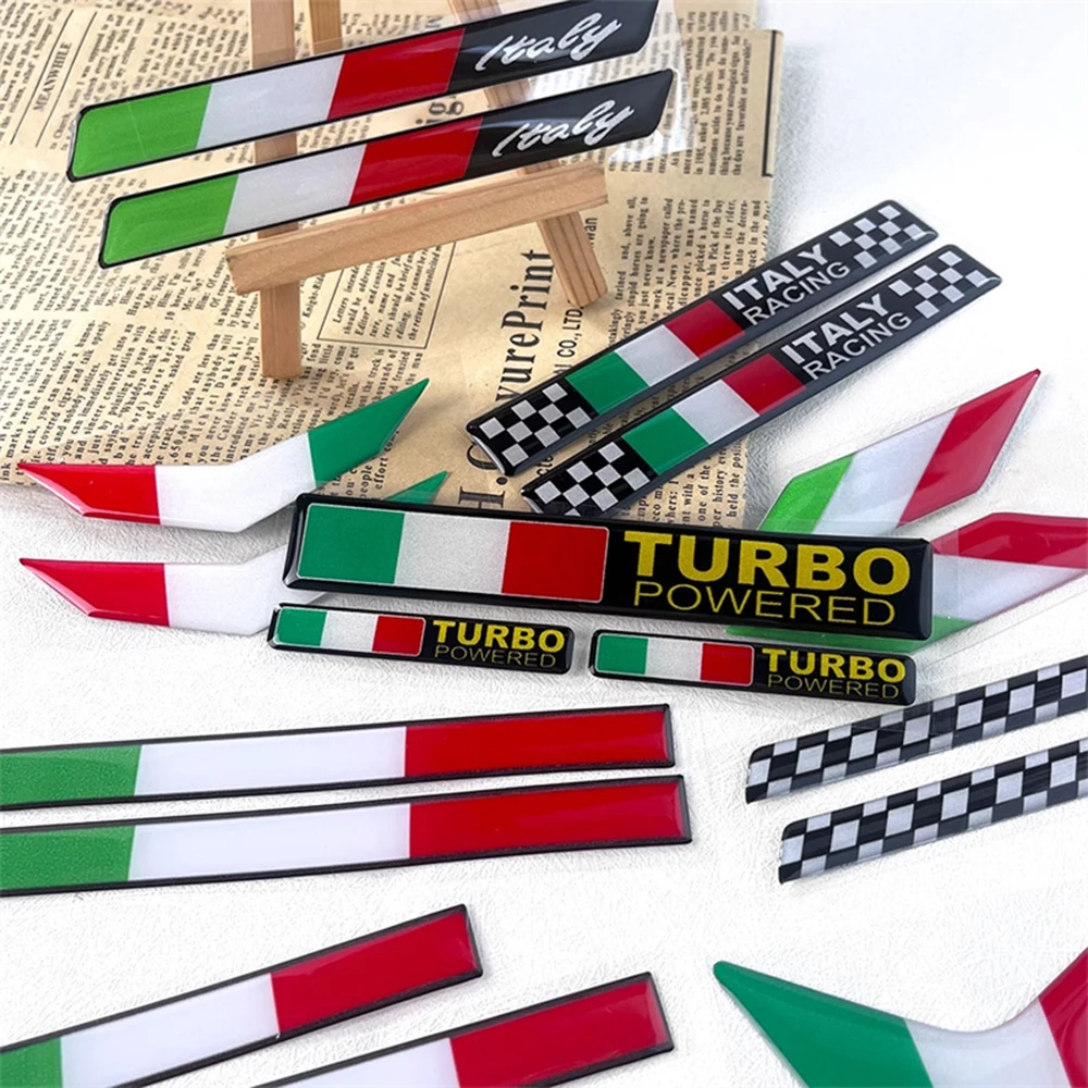 3D ゲルイタリア国旗車のステッカーベスパスクーターオートバ - Motorcycle Gear Logo のレビューと価格