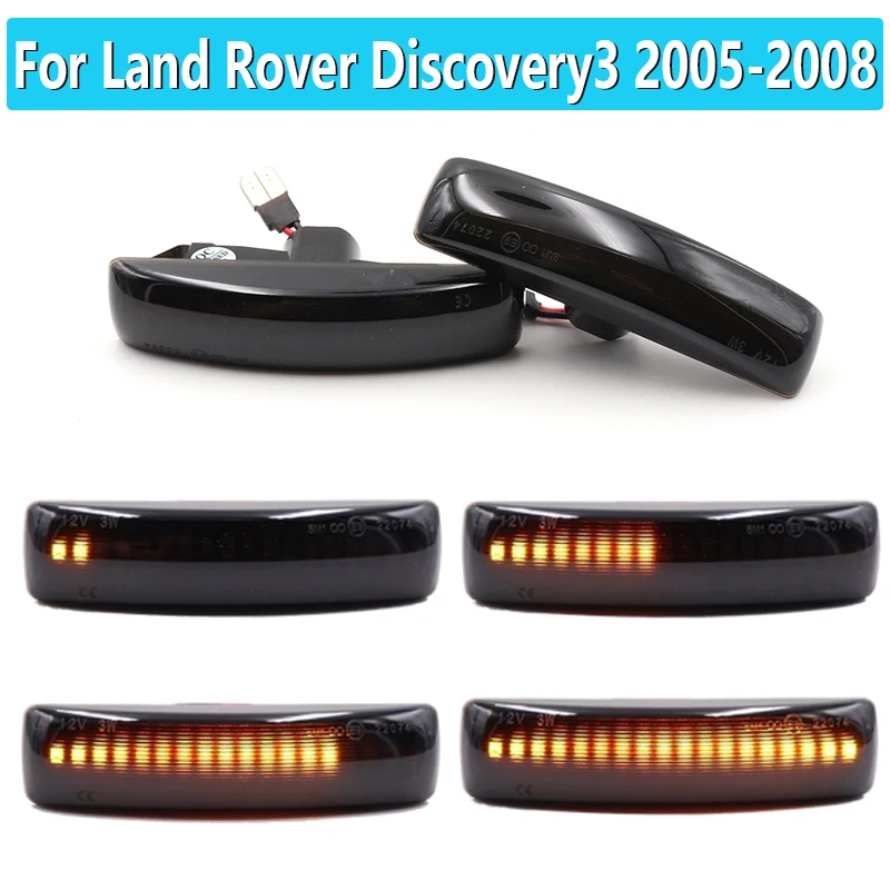 1 Pair Car LED Amber Turn Signal Lamp Side Marker Light For Land Rover Range Rover Sport Discovery LR3 LR4 Freelander LR2