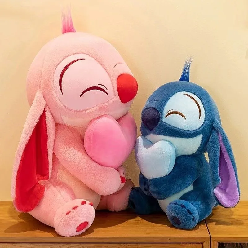 Disney CAN o & Stitch Peluche pour Enfants, Rose, Coeur, Ange, Beurre, Dessin Animé, Mignon, Anime, Doux, Kawaii, Fille, Cadeau d'anniversaire, Vente Chaude